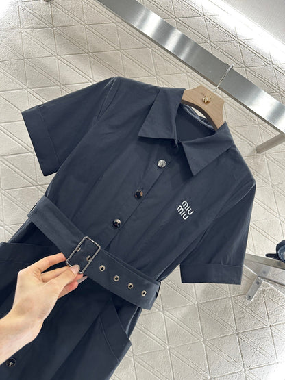 M 2025 new products Belt shirt dress
