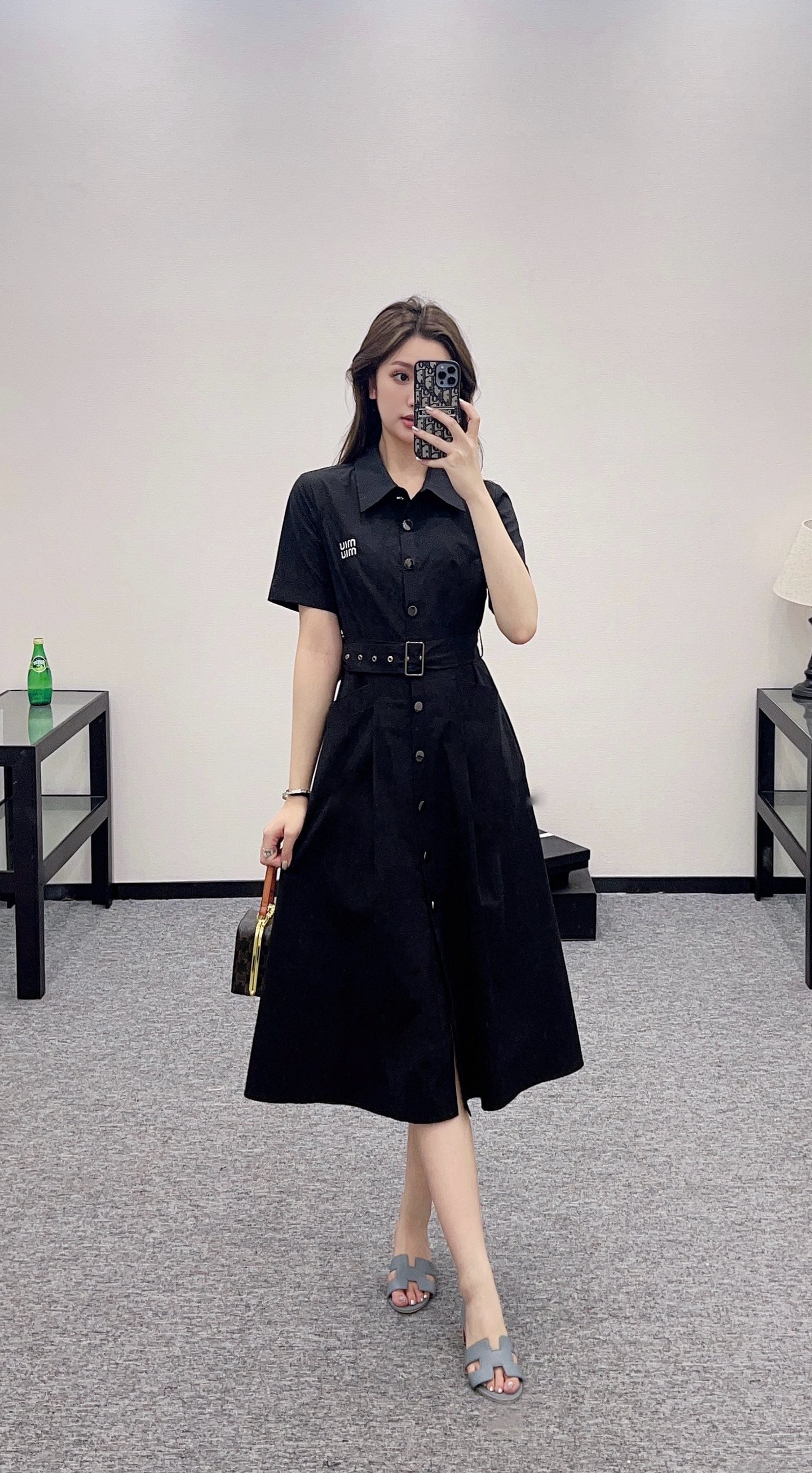 M 2025 new products Belt shirt dress