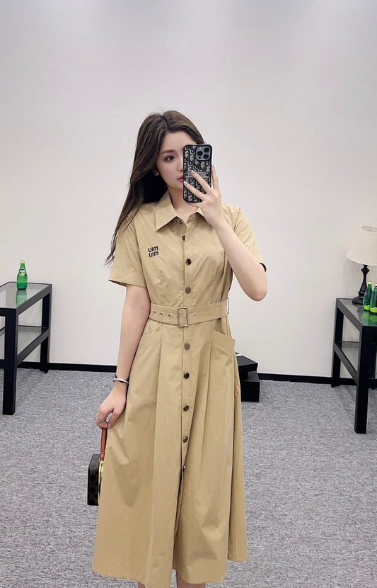 M 25 new products Belt shirt dress