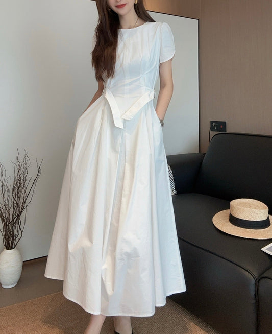 D*♥2025 new style waist-length puff sleeve dress