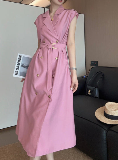 Ce*♥2025 New Style Trench Coat Style Waist Dress