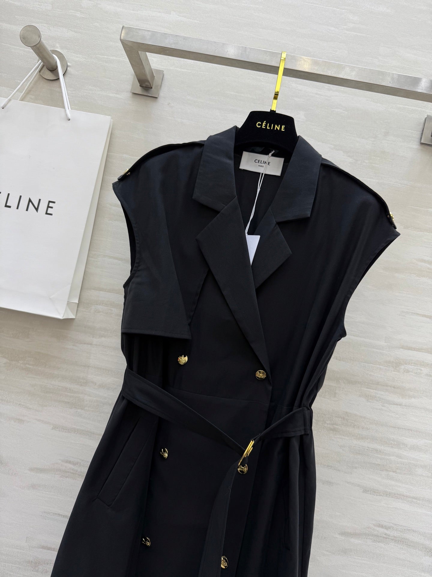 Ce*♥2025 New Style Trench Coat Style Waist Dress