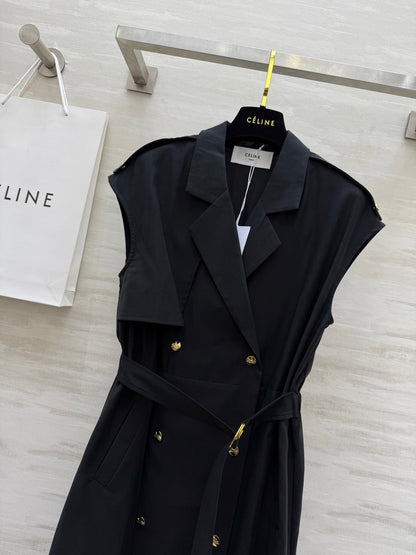 Ce*♥2025 New Style Trench Coat Style Waist Dress