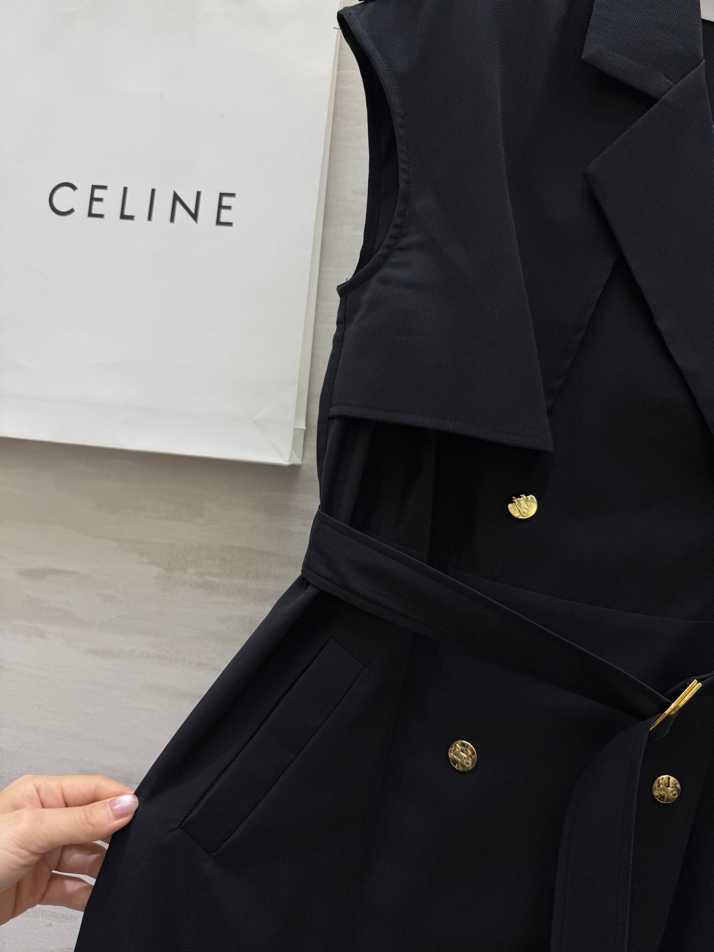 Ce*♥2025 New Style Trench Coat Style Waist Dress