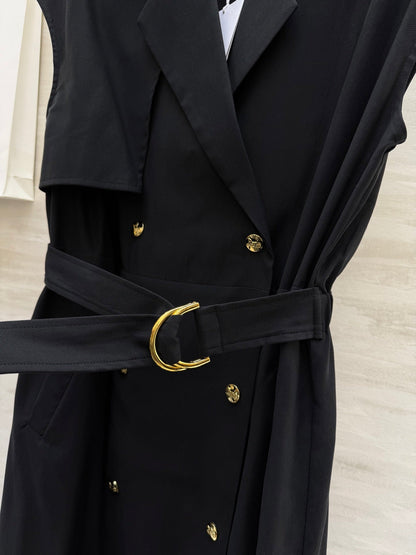 Ce*♥2025 New Style Trench Coat Style Waist Dress