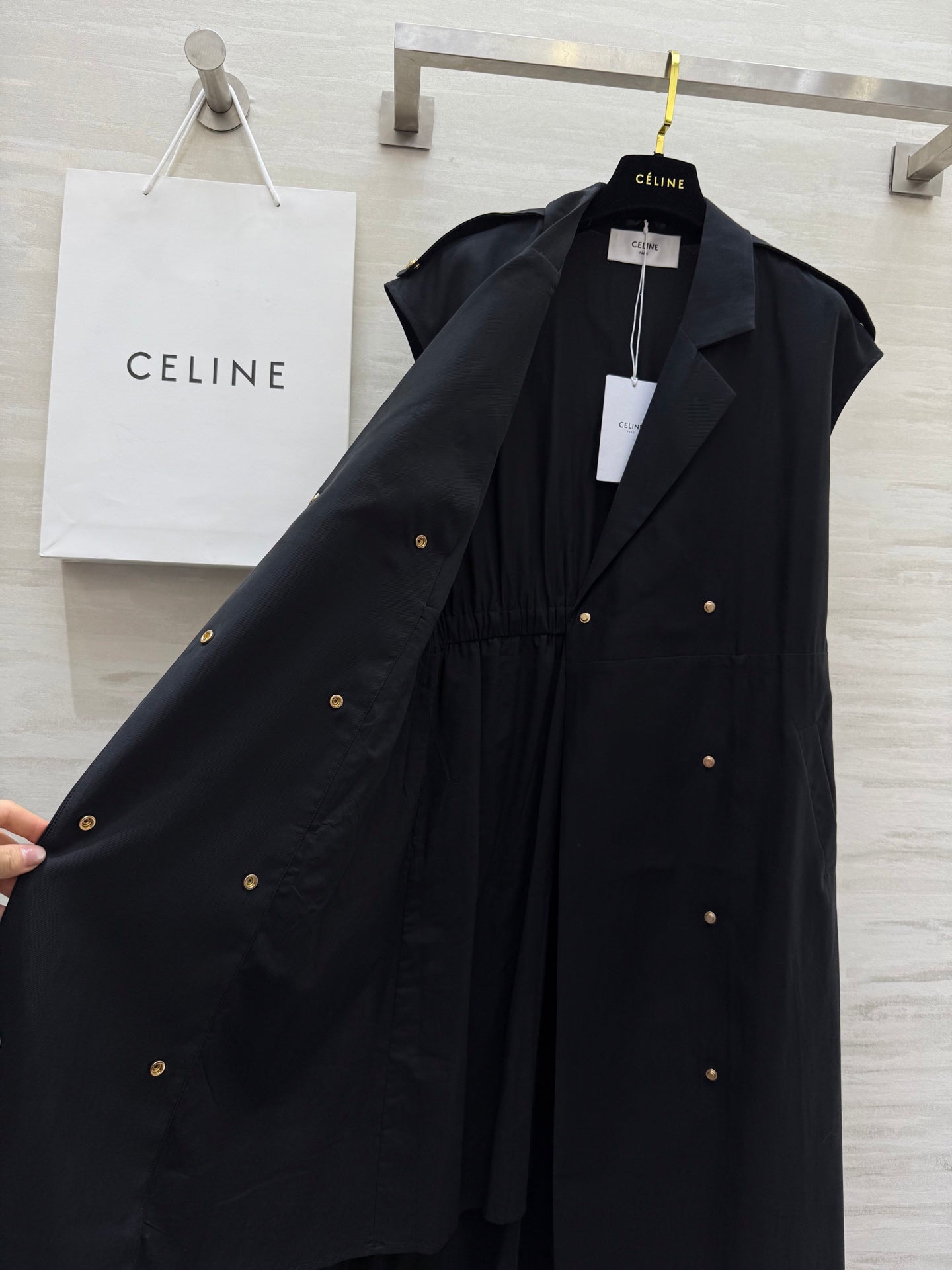 Ce*♥2025 New Style Trench Coat Style Waist Dress