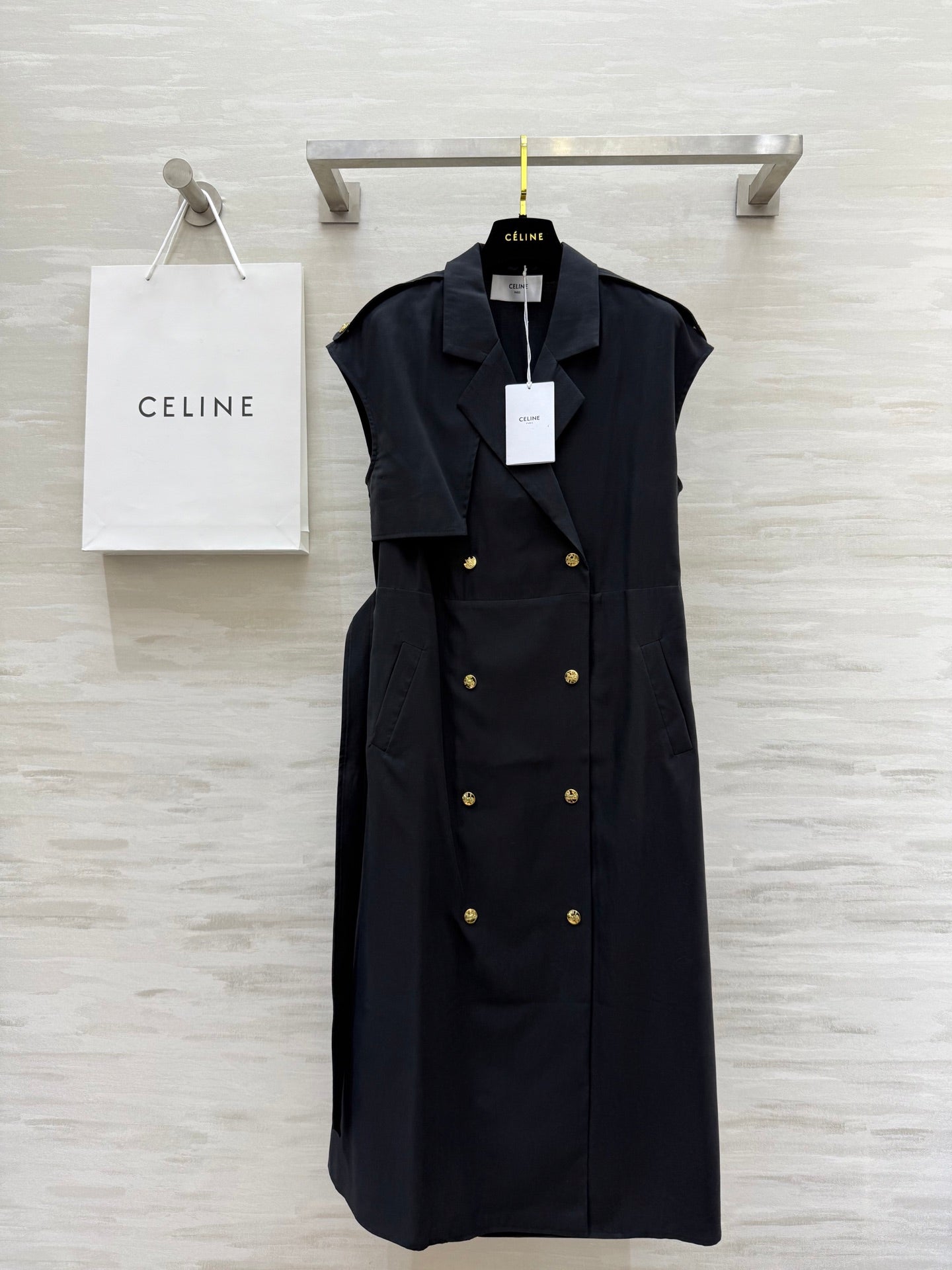 Ce*♥2025 New Style Trench Coat Style Waist Dress