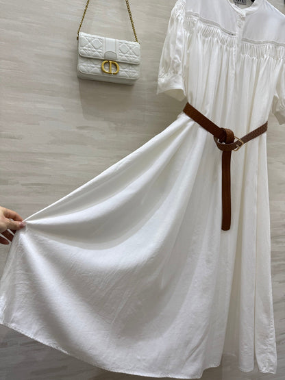 L*♡²⁵ New Embroidered Cotton and Linen Dress
