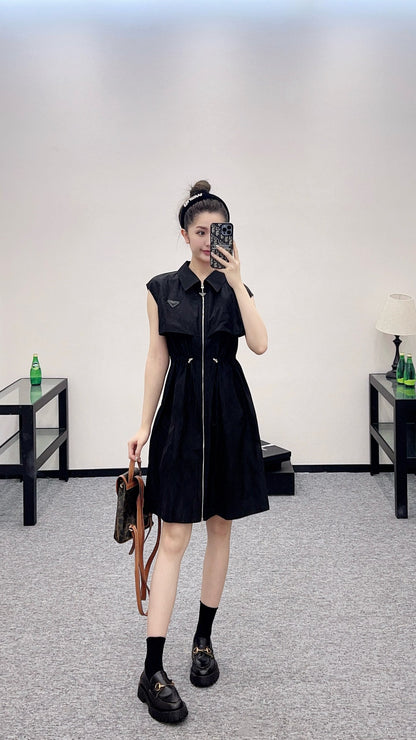 P♥2025 new products Drawstring vest dress