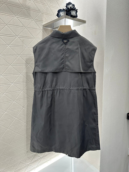 P♥2025 new products Drawstring vest dress