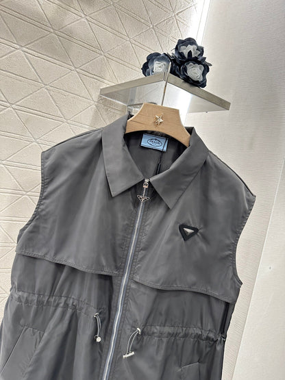 P♥2025 new products Drawstring vest dress