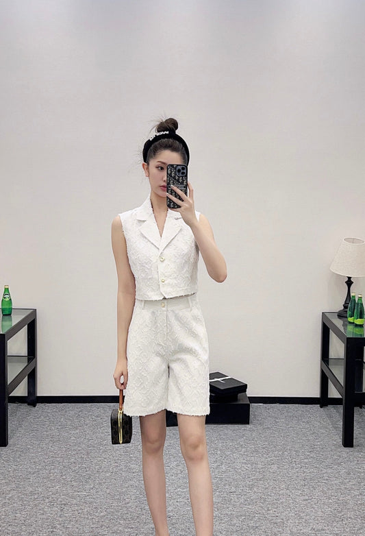 L*♥2025 new products Vest shorts set