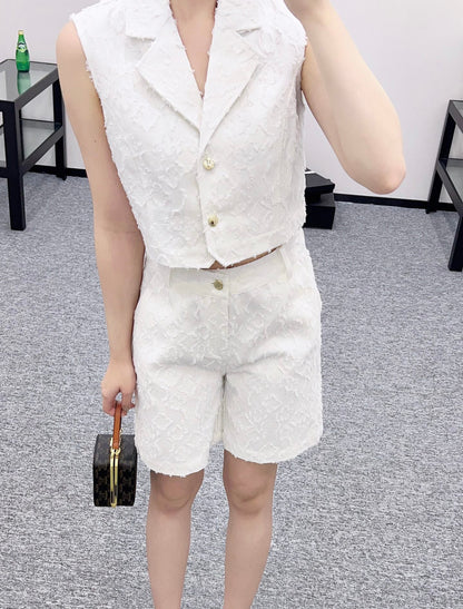 L*♥2025 new products Vest shorts set