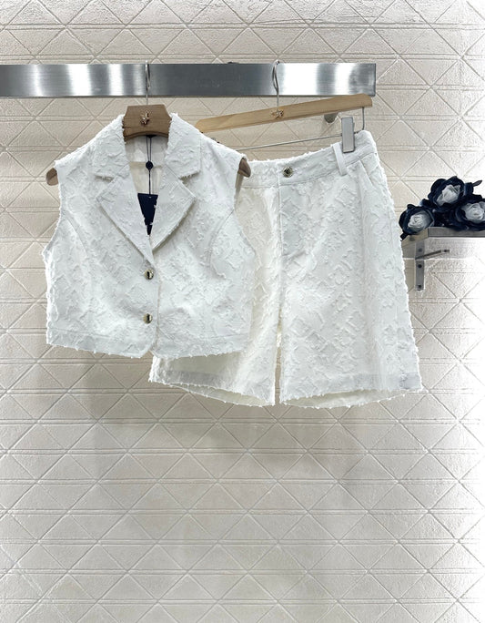 L*♥2025 new products Vest shorts set
