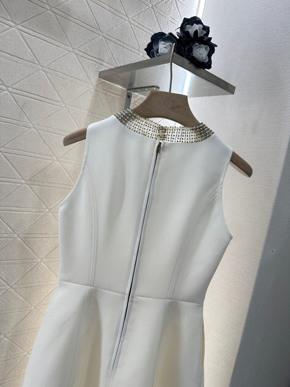 D*♥2025 neue Produkte Perlenbesetztes ärmelloses Kleid） 