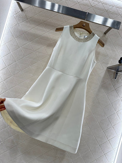 D*♥2025 neue Produkte Perlenbesetztes ärmelloses Kleid） 
