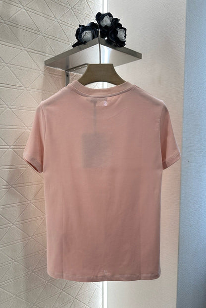 M*♥2025 new product Heart letter short sleeves