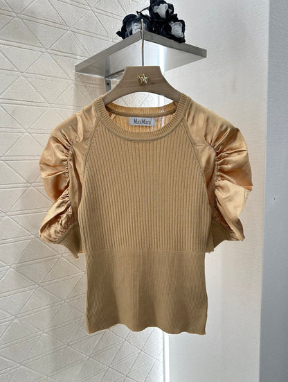 M*♥2025 neues Produkt Gestrickte kurze Ärmel