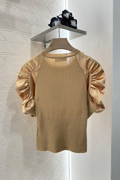 M*♥2025 neues Produkt Gestrickte kurze Ärmel
