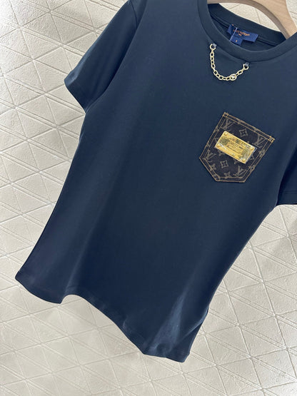 L 2025 new product Metal logo short sleeves