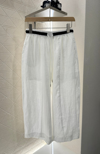 C 2025 new product Linen cropped pants