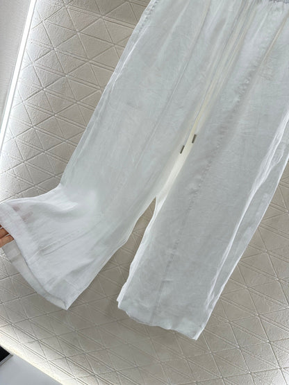 C 2025 new product Linen cropped pants
