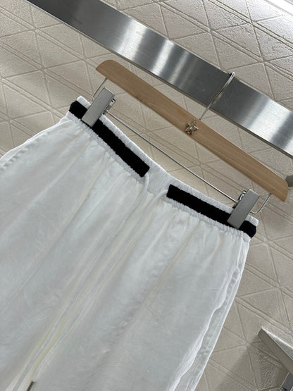 C 2025 new product Linen cropped pants