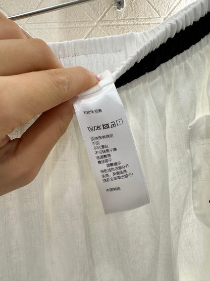 C 2025 new product Linen cropped pants