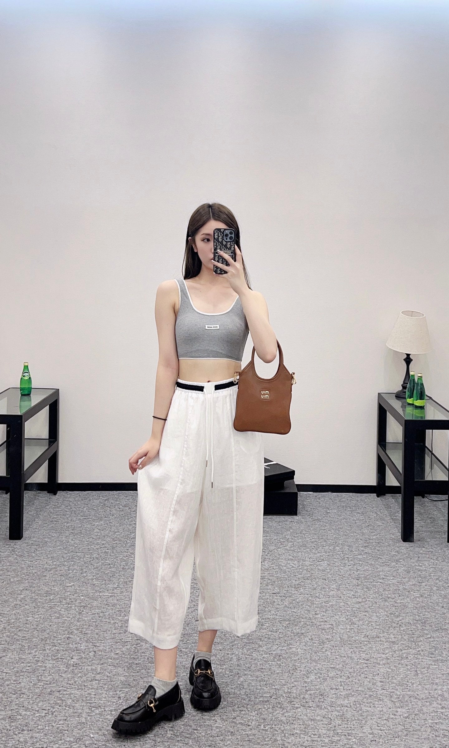C 2025 new product Linen cropped pants