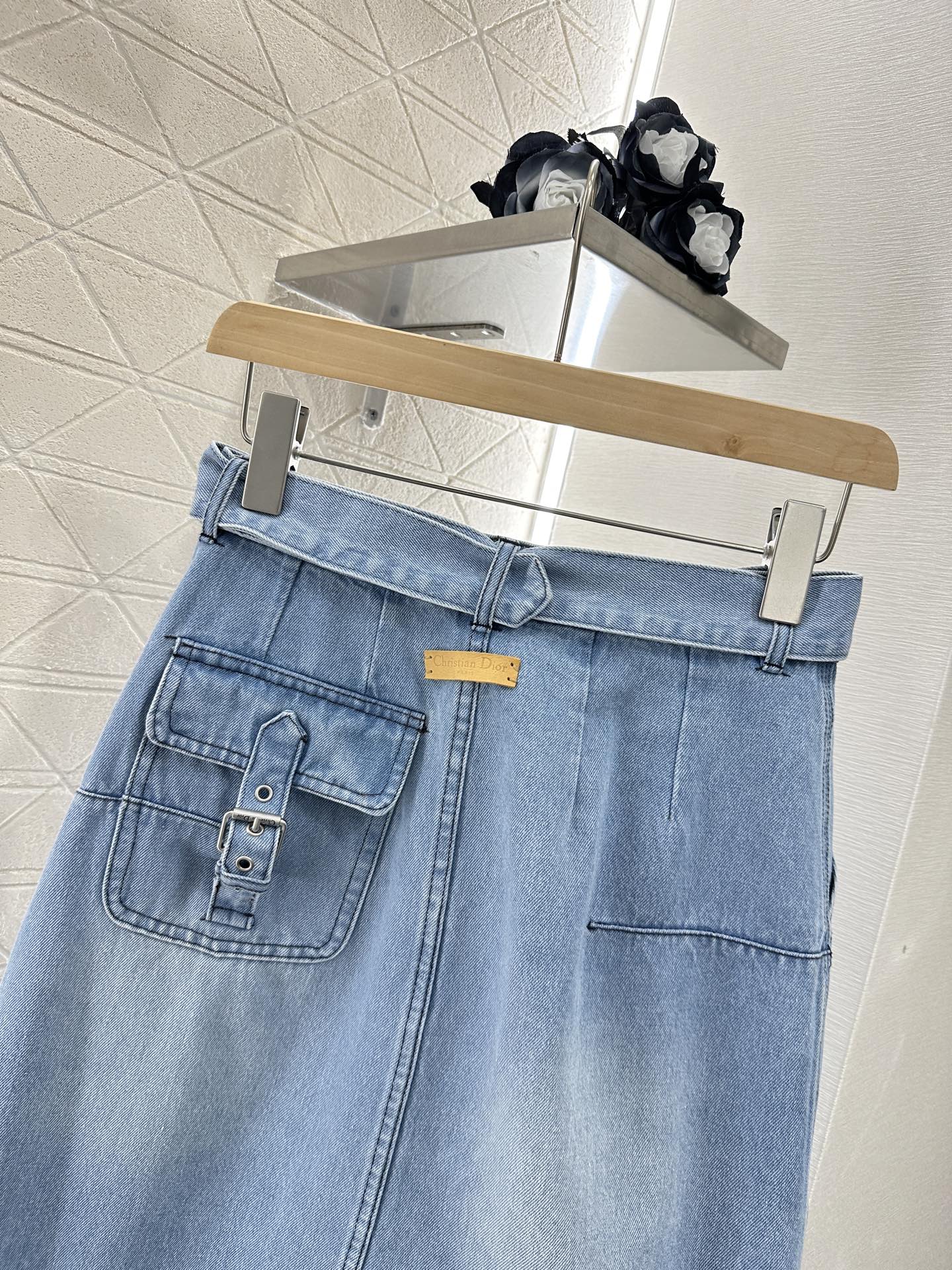 D*♥2025 new product Denim skirt with belt