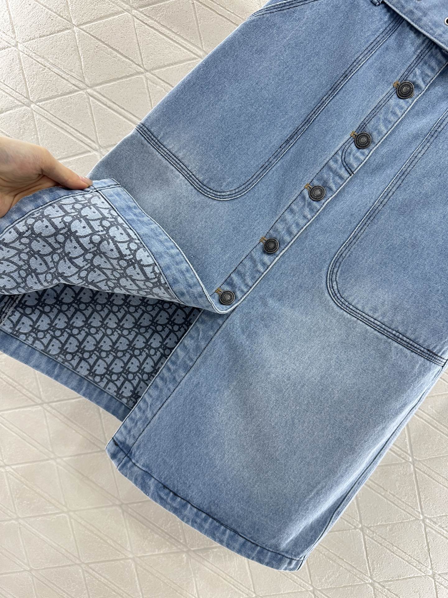 D*♥2025 new product Denim skirt with belt