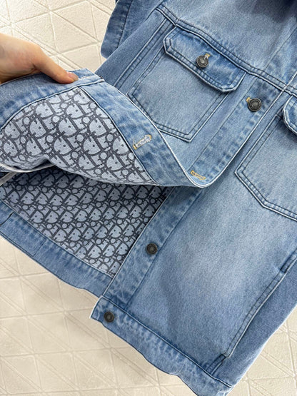 D*♥2025 new product Denim jacket and shorts set