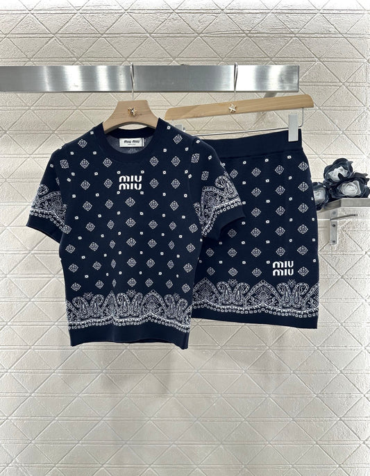 M  2025 new product Short-sleeved skirt suit