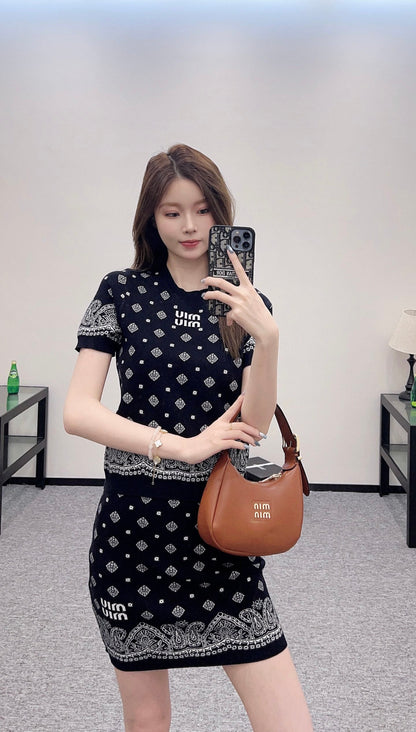 M  2025 new product Short-sleeved skirt suit