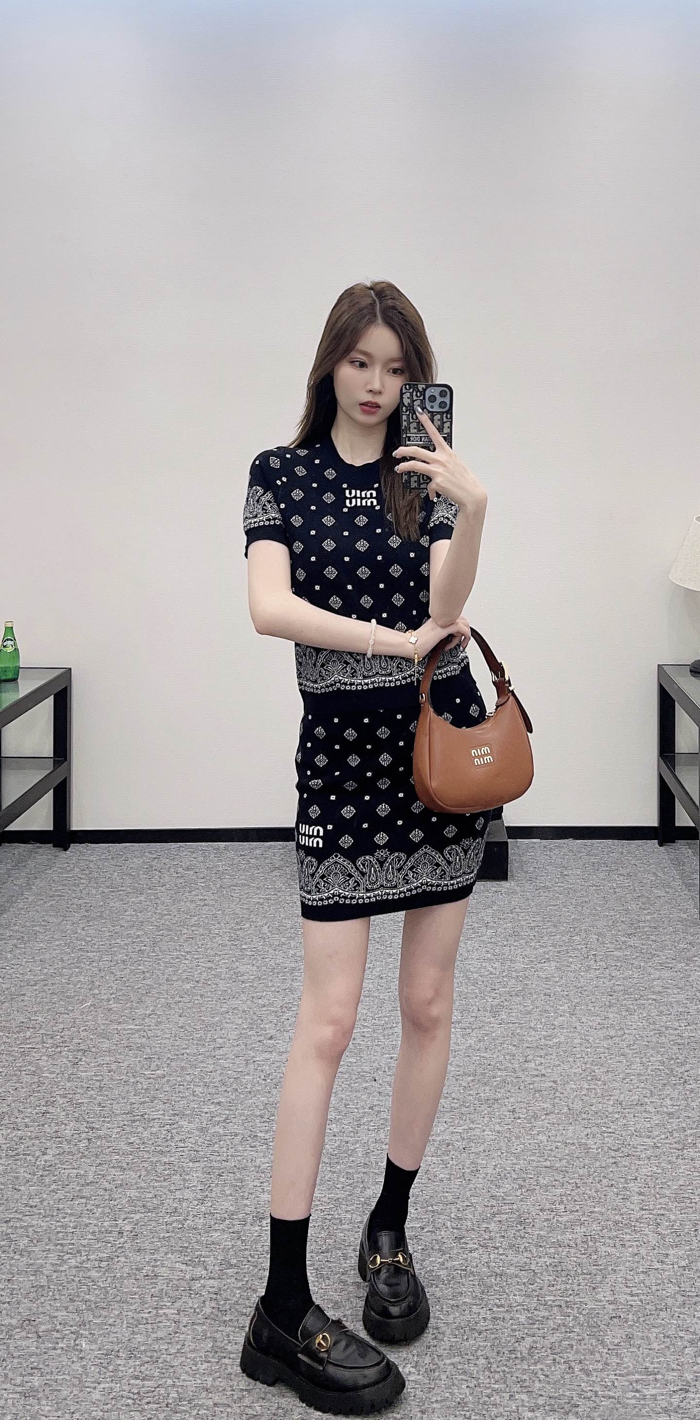 M  2025 new product Short-sleeved skirt suit