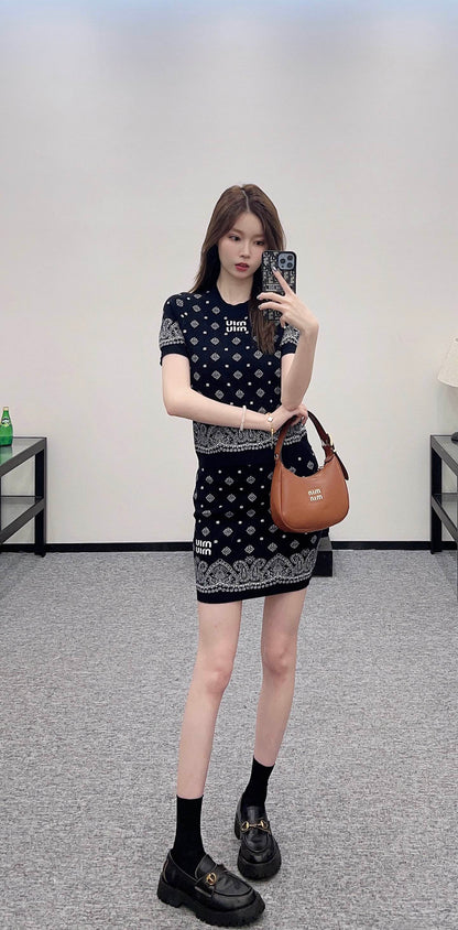 M  2025 new product Short-sleeved skirt suit