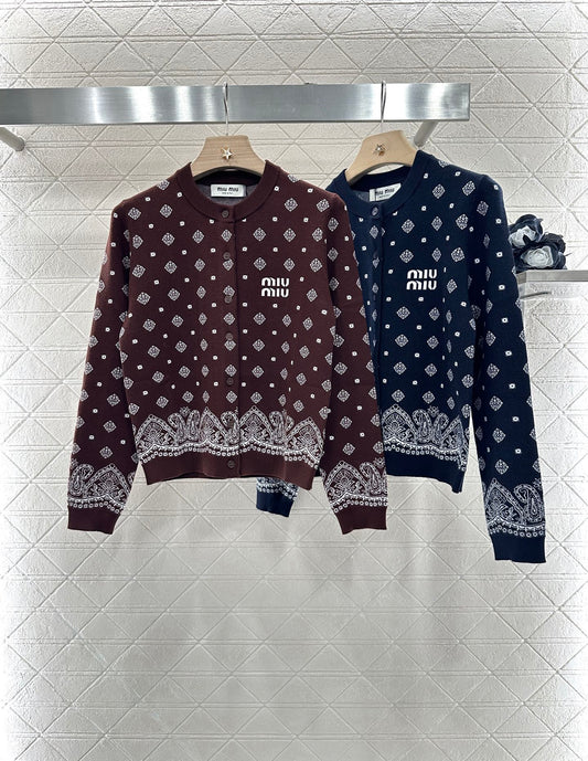 M 2025 new product Knitted long-sleeved cardigan