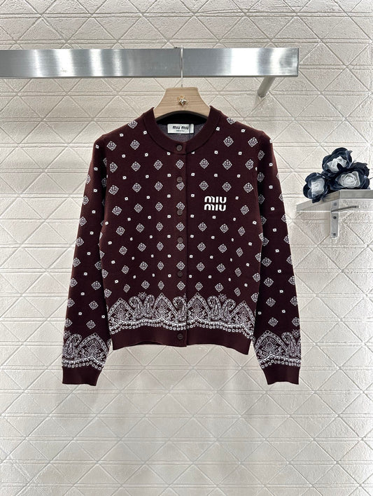 M 2025 new product Knitted long-sleeved cardigan