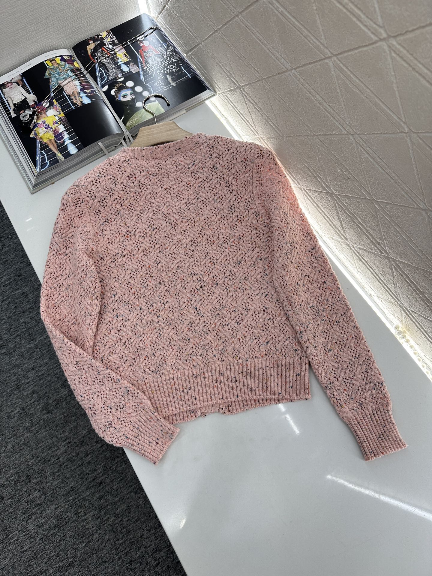 C 2025 new product Openwork knitted cardigan