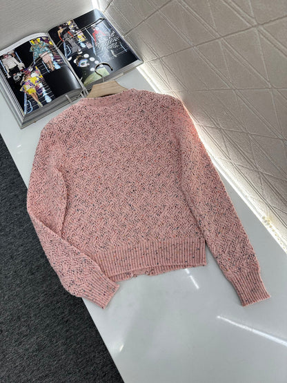 C 2025 new product Openwork knitted cardigan