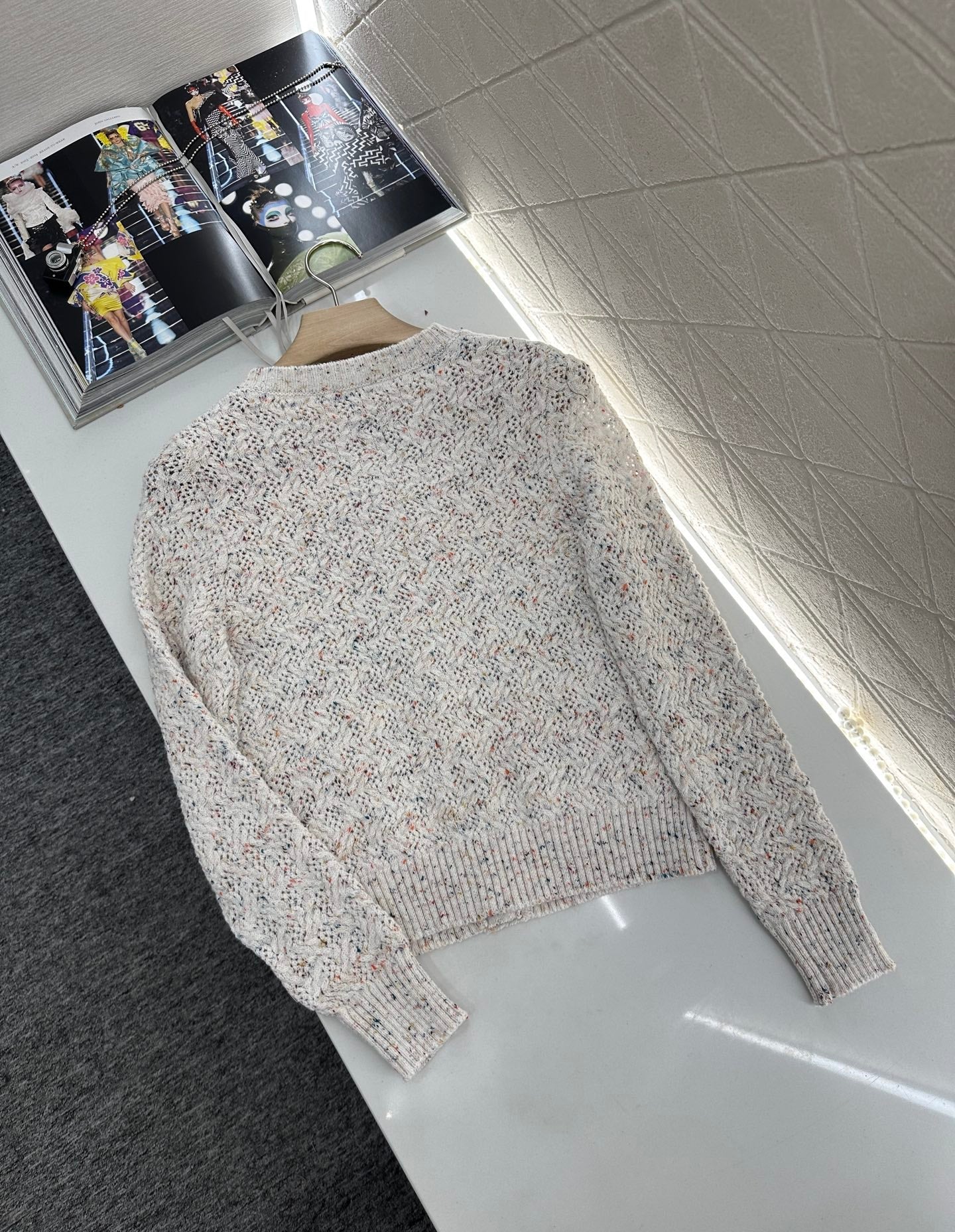 C 2025 new product Openwork knitted cardigan