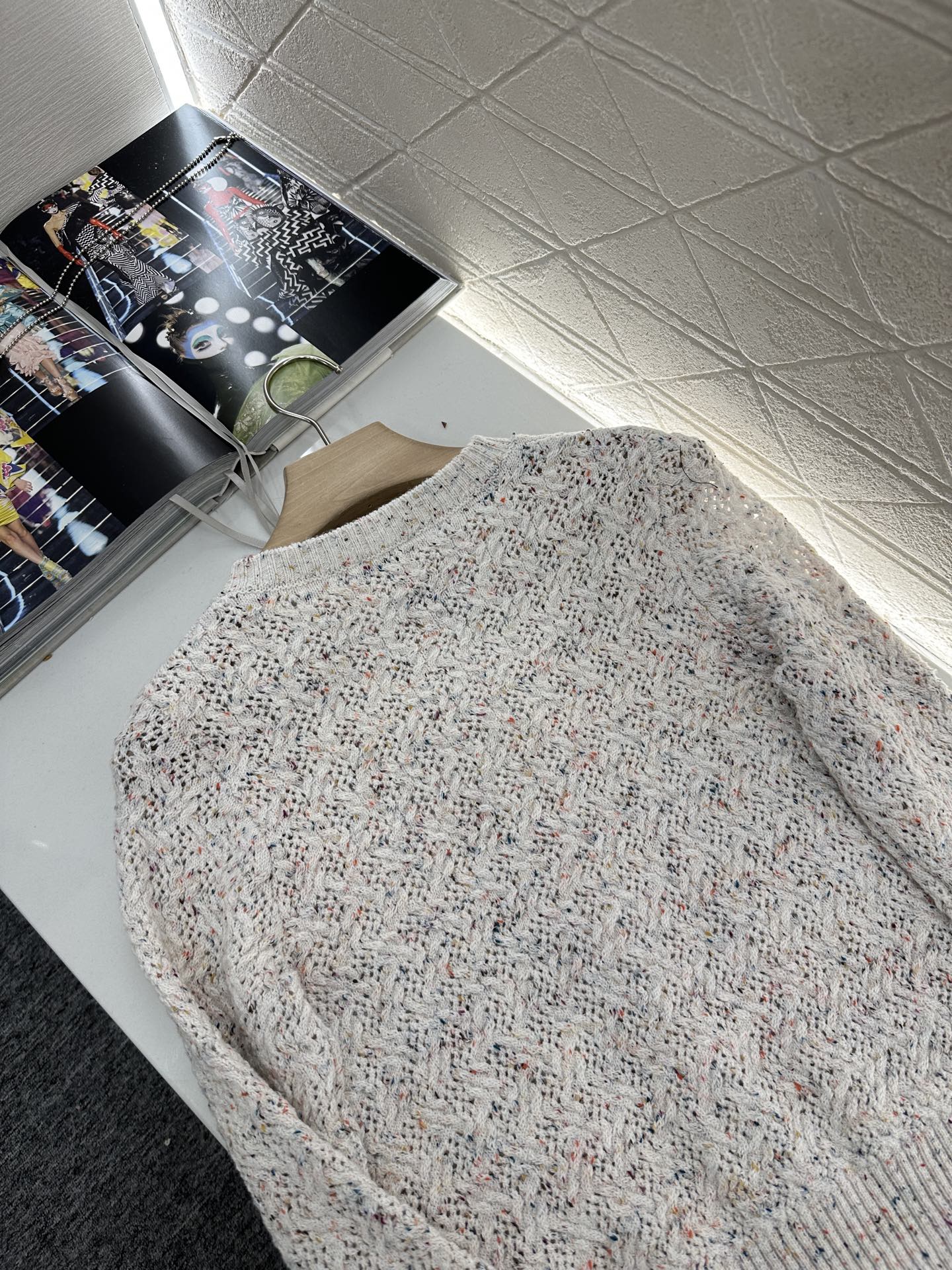C 2025 new product Openwork knitted cardigan