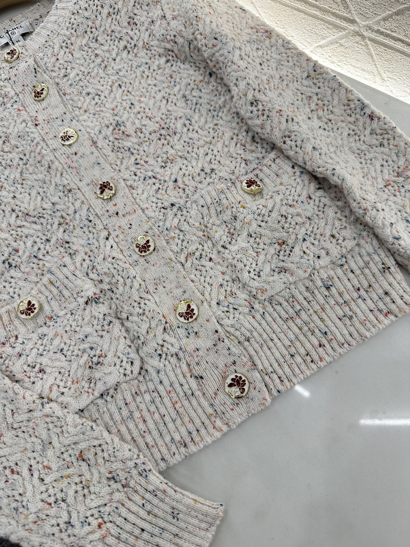 C 2025 new product Openwork knitted cardigan