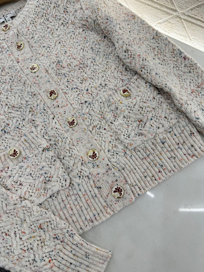 C 2025 new product Openwork knitted cardigan