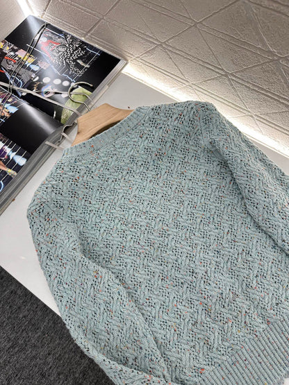 C 2025 new product Openwork knitted cardigan