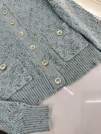 C 2025 new product Openwork knitted cardigan