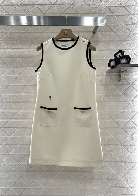 D 2025 new product Shoulder buckle vest dress