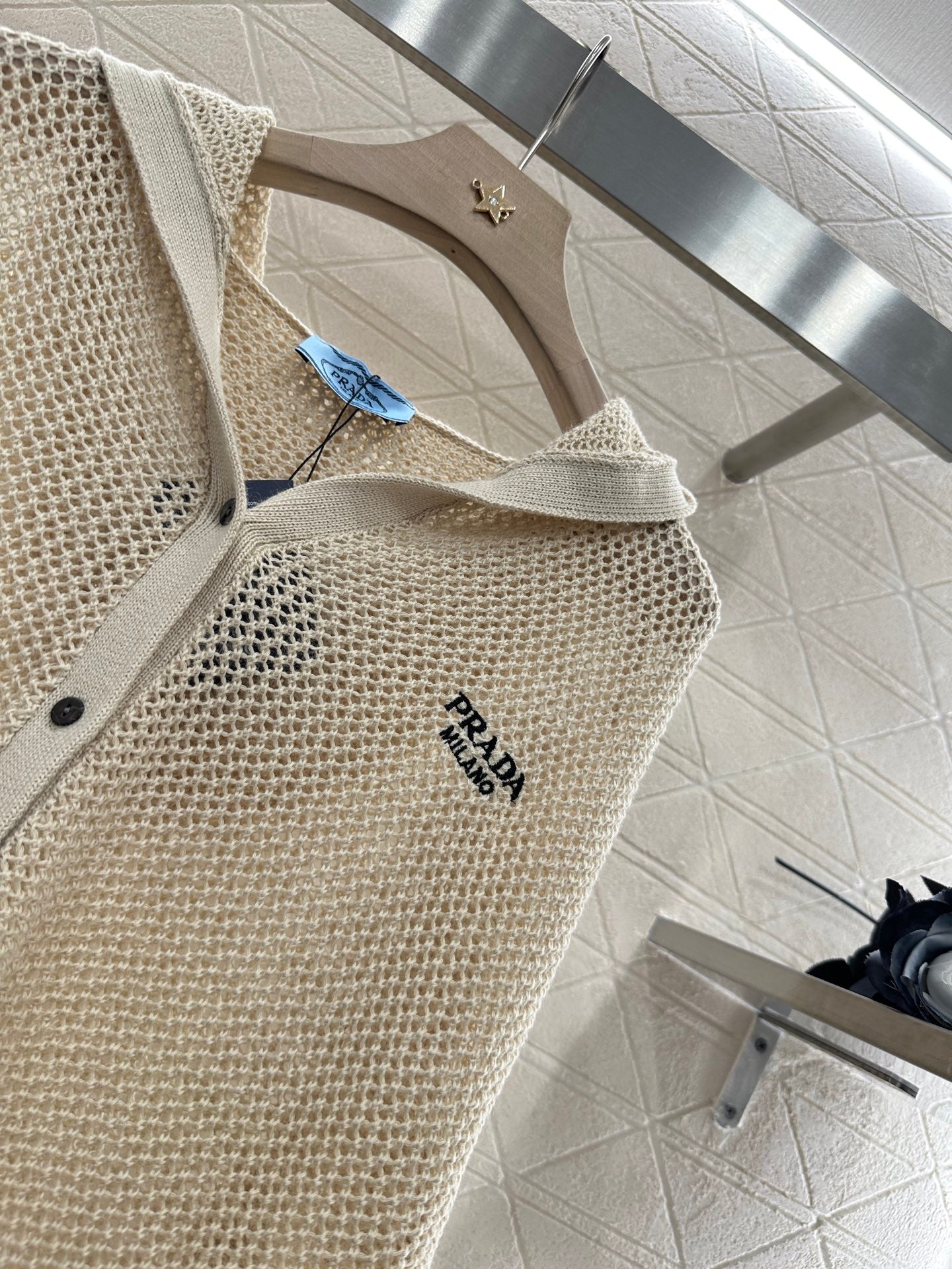 P 2025 new product Hooded knitted cardigan