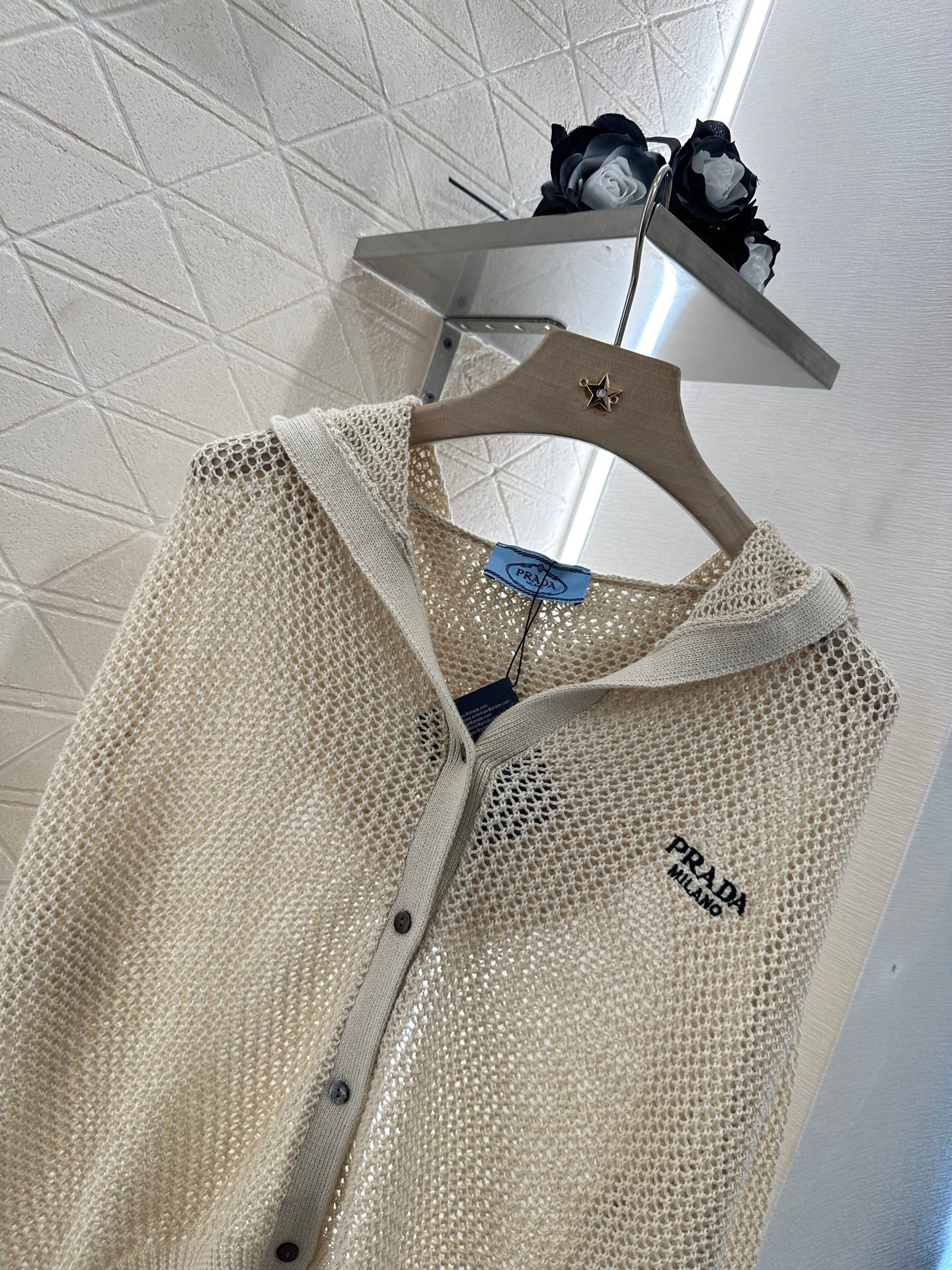 P 2025 new product Hooded knitted cardigan