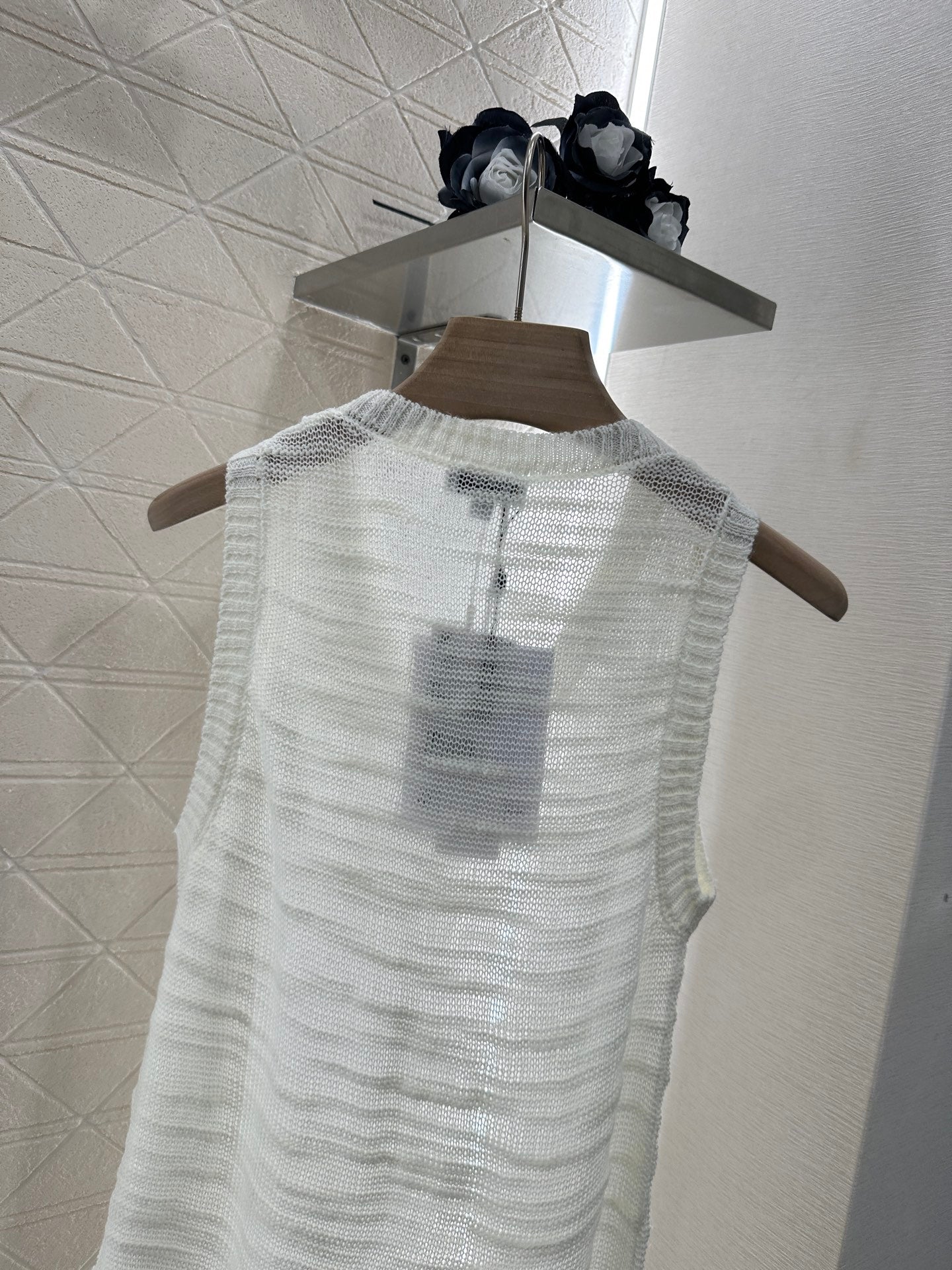 C 2025 neues Produkt Besticktes Strickwestenkleid 